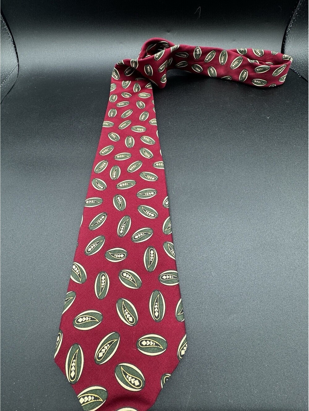 Robert Talbott Studio Nordstrom Silk Tie Burgundy Medallion Made USA 56”
